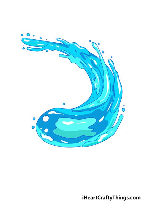 how to draw moving water.